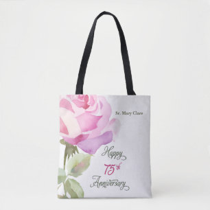 Schwester Personalisieren 75. Geburtstag Pink Rose