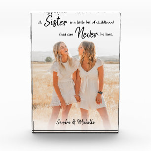 Schwester Personalisiertes Fotogeschenk Fotoblock