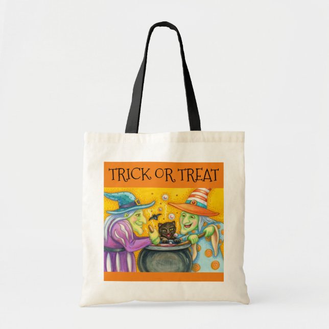 SCHWESTER, SCHWARZE KATZE, HALLOWEEN TRICK ODER BE TRAGETASCHE (Vorne)