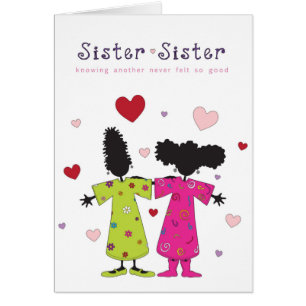 Schwester - Schwester-Karte