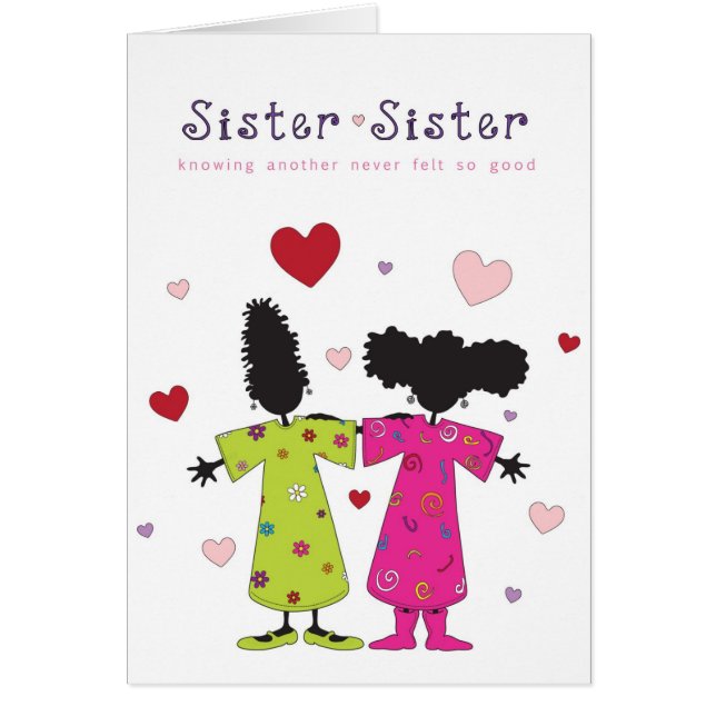 Schwester - Schwester-Karte (Vorne)
