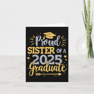 Schwester Senior 2025 Stolz Schwester eines Abgäng Karte