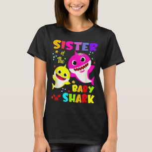 Schwester Shark Birthday Sister Hai Familie Mutter T-Shirt