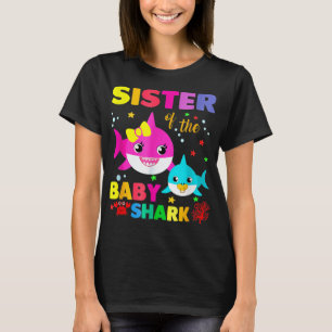 Schwester Shark Sister Hai Familie Muttertag T-Shirt