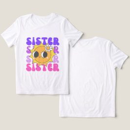 Schwester-Shirt, Retro-Groovy-Schwester-T-Shirt, g Tri-Blend Shirt