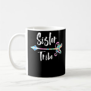 Schwester-Stamm-Stammes- Pfeil-helle Farben Kaffeetasse