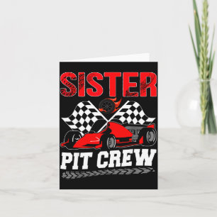 Schwester T Crew Racing Familienrennauto Geburtsta Karte