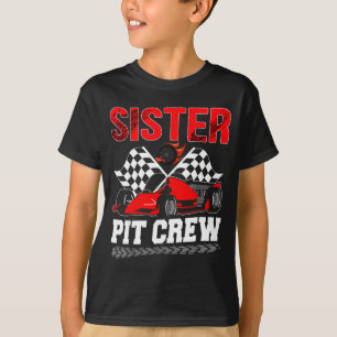Schwester T Crew Rennfamilie Rennwagen Geburtstags T-Shirt
