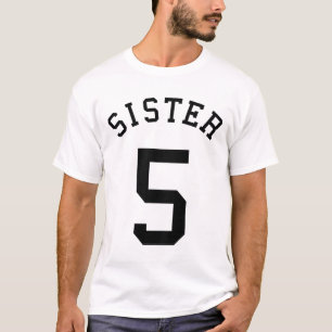Schwester Team Trikot # 5 Handball Mädchen Fußball T-Shirt