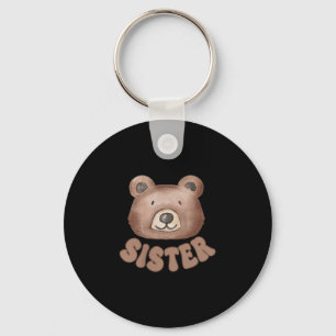 Schwester Teddybär 1. Geburtstag Junge Mädchen Fam Schlüsselanhänger