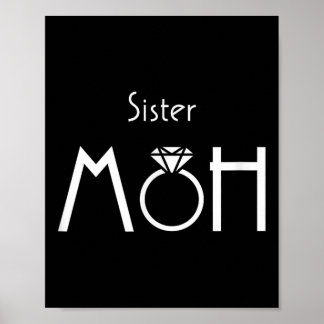 Schwester Trauzeugin Braut und Groom Hochzeit _1 Poster