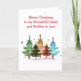Schwester und Bruder im Gesetz Weihnachtsgrußkarte Karte