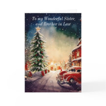 Schwester und Bruder im Gesetz Weihnachtsgrußkarte