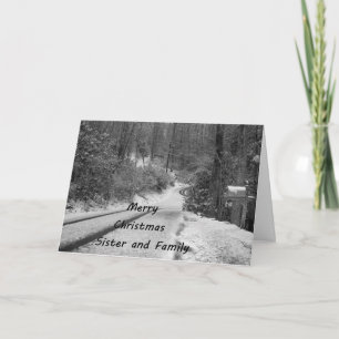 SCHWESTER UND FAMILIE CHRISTMAS WISHES FEIERTAGSKARTE