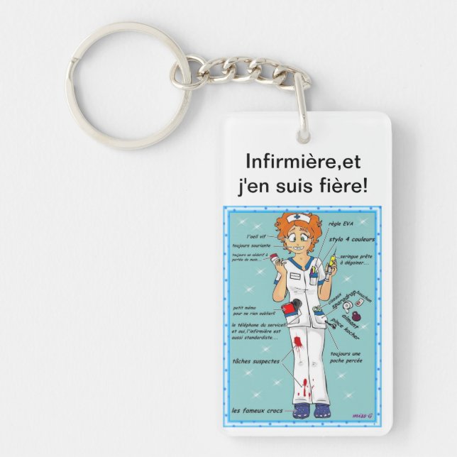 Schwester und ich bin stolz darauf! schlüsselanhänger (Vorderseite)