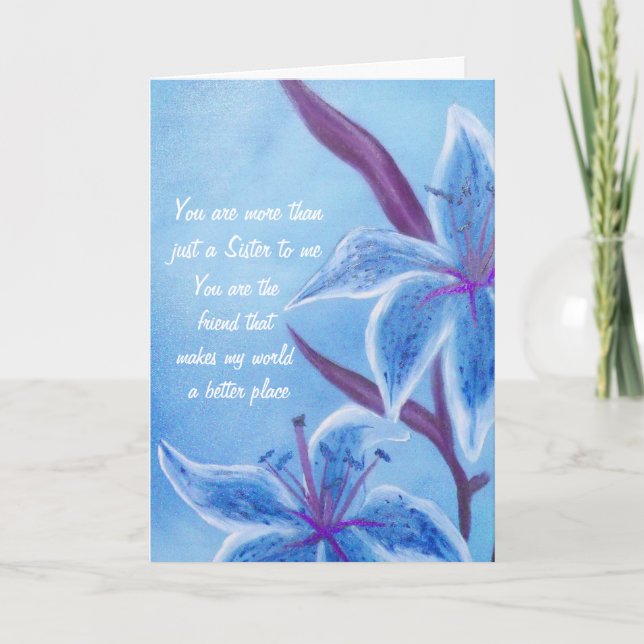 Schwester und Valentine Card Feiertagskarte (Vorderseite)