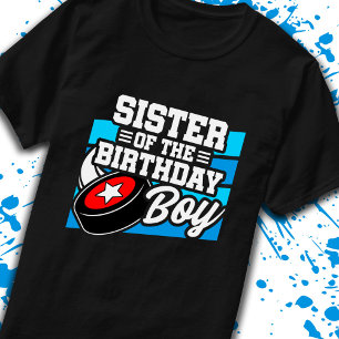 Schwester von Birthday Boy Hockey Birthday T-Shirt
