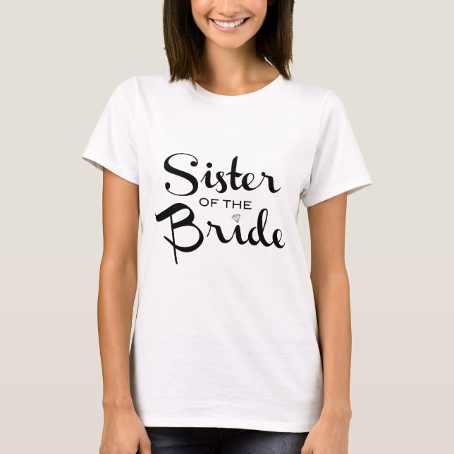 Schwester von Bride Black auf Weiß T-Shirt (Vorderseite)