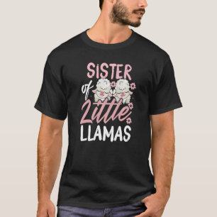 Schwester von Little Llamas New Geboren Twin Girls T-Shirt