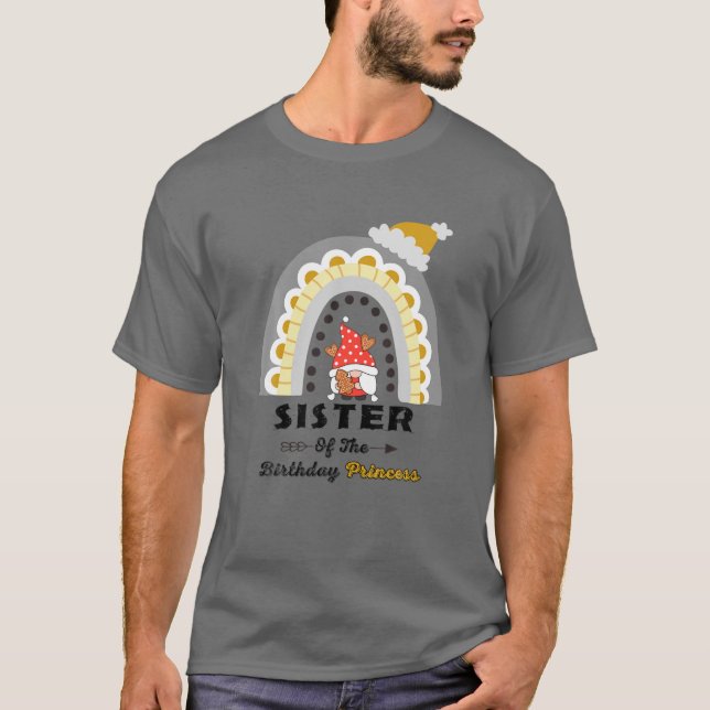 Schwester von Prinzessin Funny Sister Gnome T-Shirt (Vorderseite)