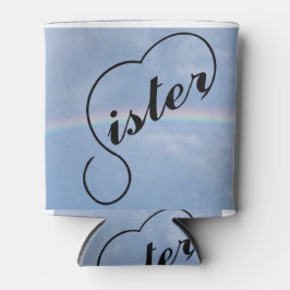 Schwesterherz und Regenbogen Dosenkühler