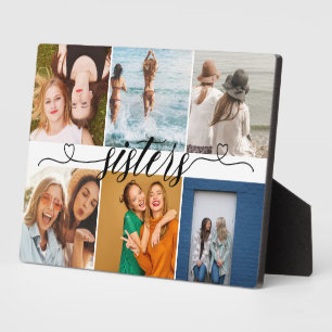 Schwestern 6 Foto Collage Personalisierte Niedlich Fotoplatte