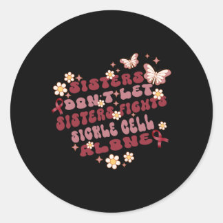 Schwestern aus Groovy Lasse Schwestern nicht zur B Runder Aufkleber