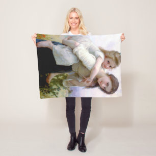 Schwestern, Bouguereau Fleecedecke