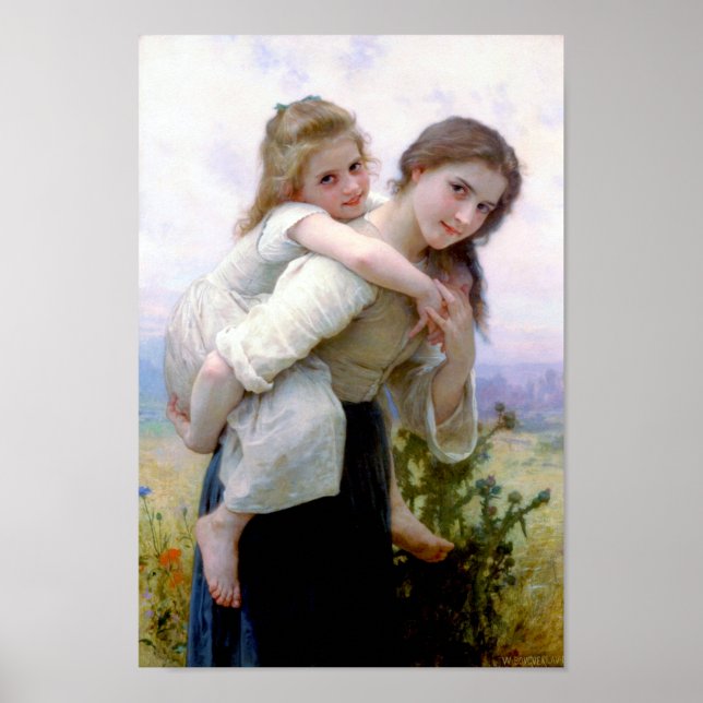Schwestern, Bouguereau Poster (Vorne)