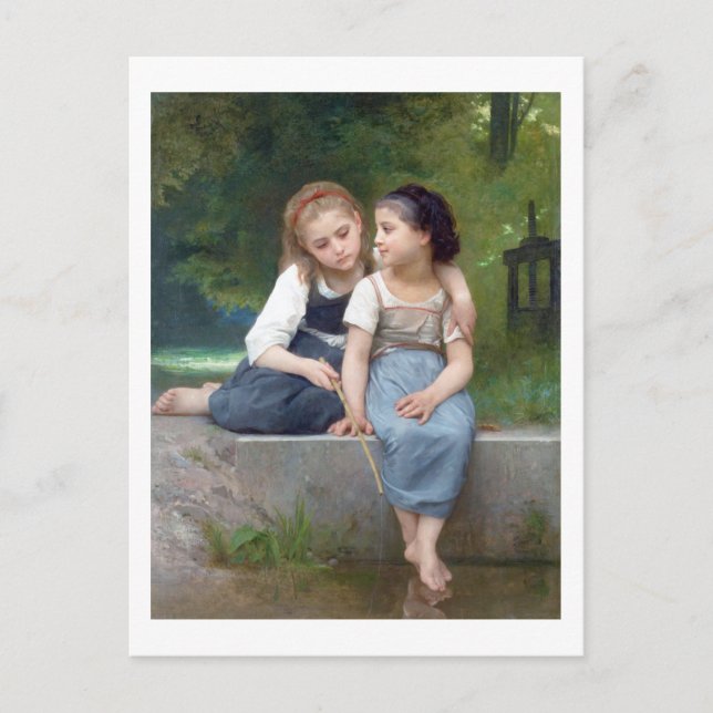 Schwestern, Bouguereau Postkarte (Vorderseite)
