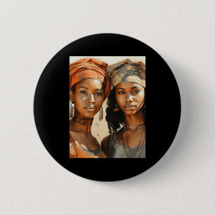 Schwestern der Sonne - zwei afrikanische Frauen Button