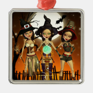 Schwestern Drei Hexenplatz Ornament Aus Metall