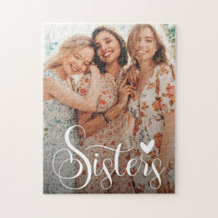 Schwestern Elegantes Foto Puzzle
