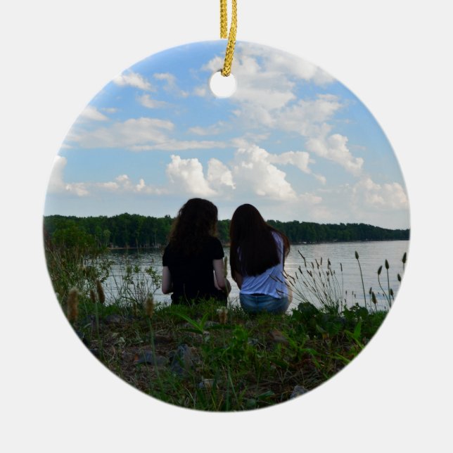 Schwestern/Familie Keramik Ornament (Vorne)