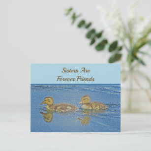 Schwestern Forever Friends Ducklings Mosaik Geschw Postkarte