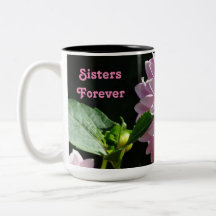 Schwestern Forever Kaffeetassen Pink Dahlia Blume