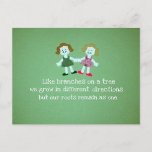 Schwestern/Freunde Postkarte