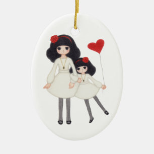 Schwestern - für immer Freunde! Keramik Ornament