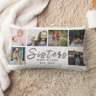 Schwestern für immer – Personalisiertes Foto-Kisse Lendenkissen