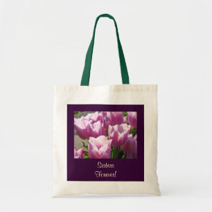 Schwestern für immer! Tragetasche Violette Tulpenb