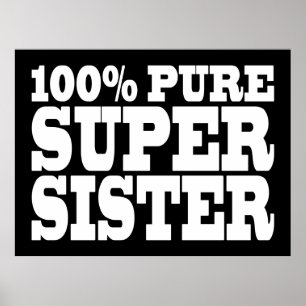 Schwestern Geburtstagspartys 100% Pure Super Siste Poster