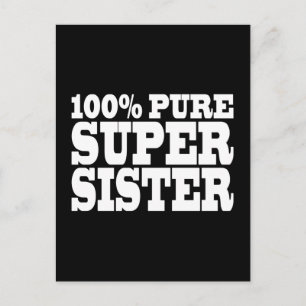 Schwestern Geburtstagspartys 100% Pure Super Siste Postkarte