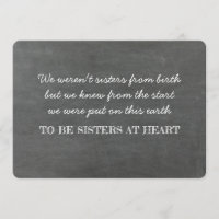 Schwestern im Herzen - Werden Sie meine Brautjungf