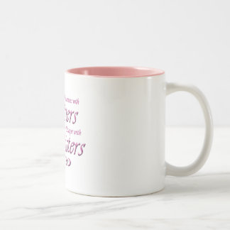 Schwestern im Rosa Zweifarbige Tasse