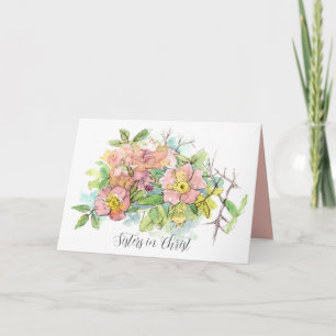 Schwestern in Christus fürs Leben Honigbiene rosa  Karte