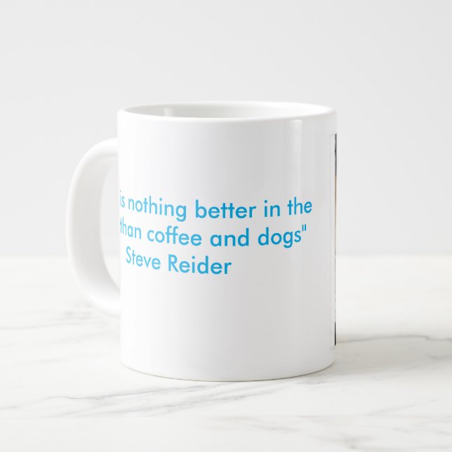 Schwestern, Kaffee und Hunde Jumbo-Tasse (Vorderseite Links)