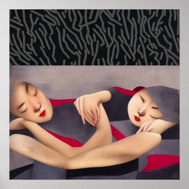 Schwestern - Leinwand Art Print Poster (Vorne)