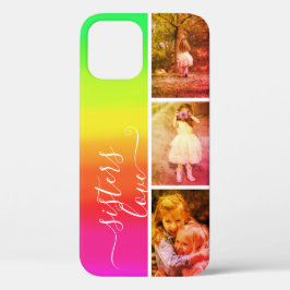 Schwestern Liebe FotoCollage Vorlage Bright Regenb Case-Mate iPhone Hülle