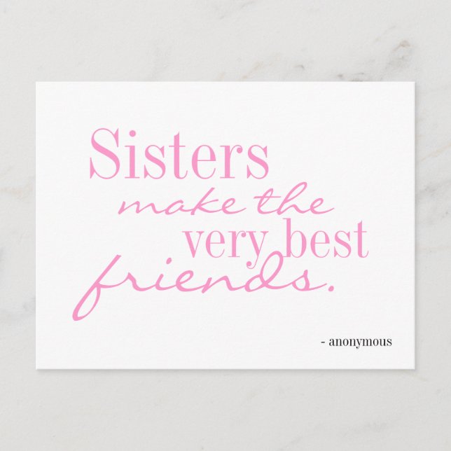 Schwestern machen die besten Freunde - Postkarte (Vorderseite)
