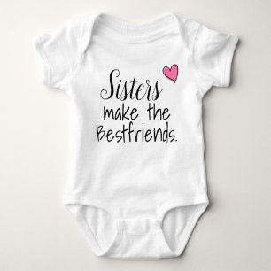 Schwestern machen die bestfriends baby strampler